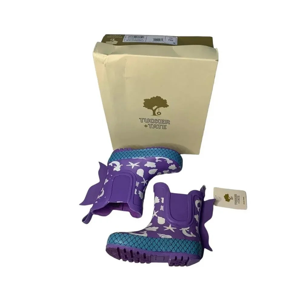 Tucker + Tate Kids' Mermaid Color Change Rain Boot in Purple Multi 8M NEW